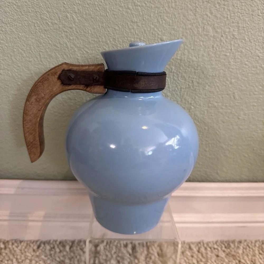 Vintage Pacific Pottery CA ARCADIA Line Blue E-29 6Cup Coffee Carafe Urn Pitcher